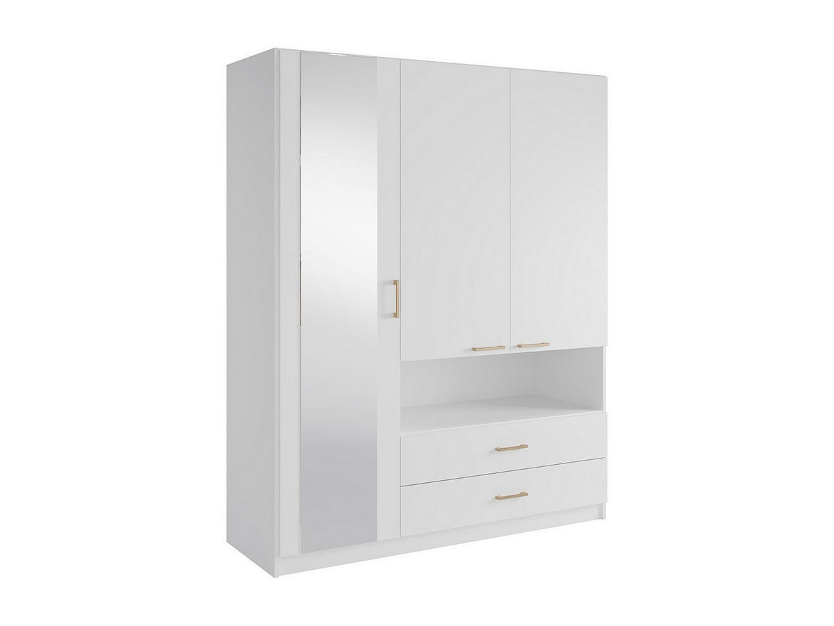 KLEIDERSCHRANK - 160 cm x 53 cm - holz - weiß Lyriano - Weiß, Holz (160/200/53cm) - Vente-Unique