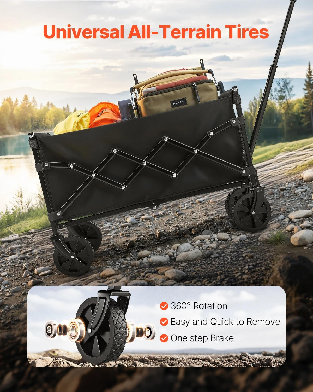 BOLLERWAGEN 225LBS Schwarz - Schwarz, Textil/Metall (66/90/45cm) - Kaket