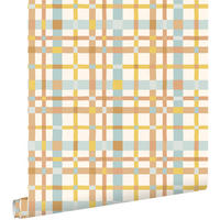 TAPETE Karomuster 50 x 900 cm - Gelb, Papier (50/0.1cm) - ESTAhome