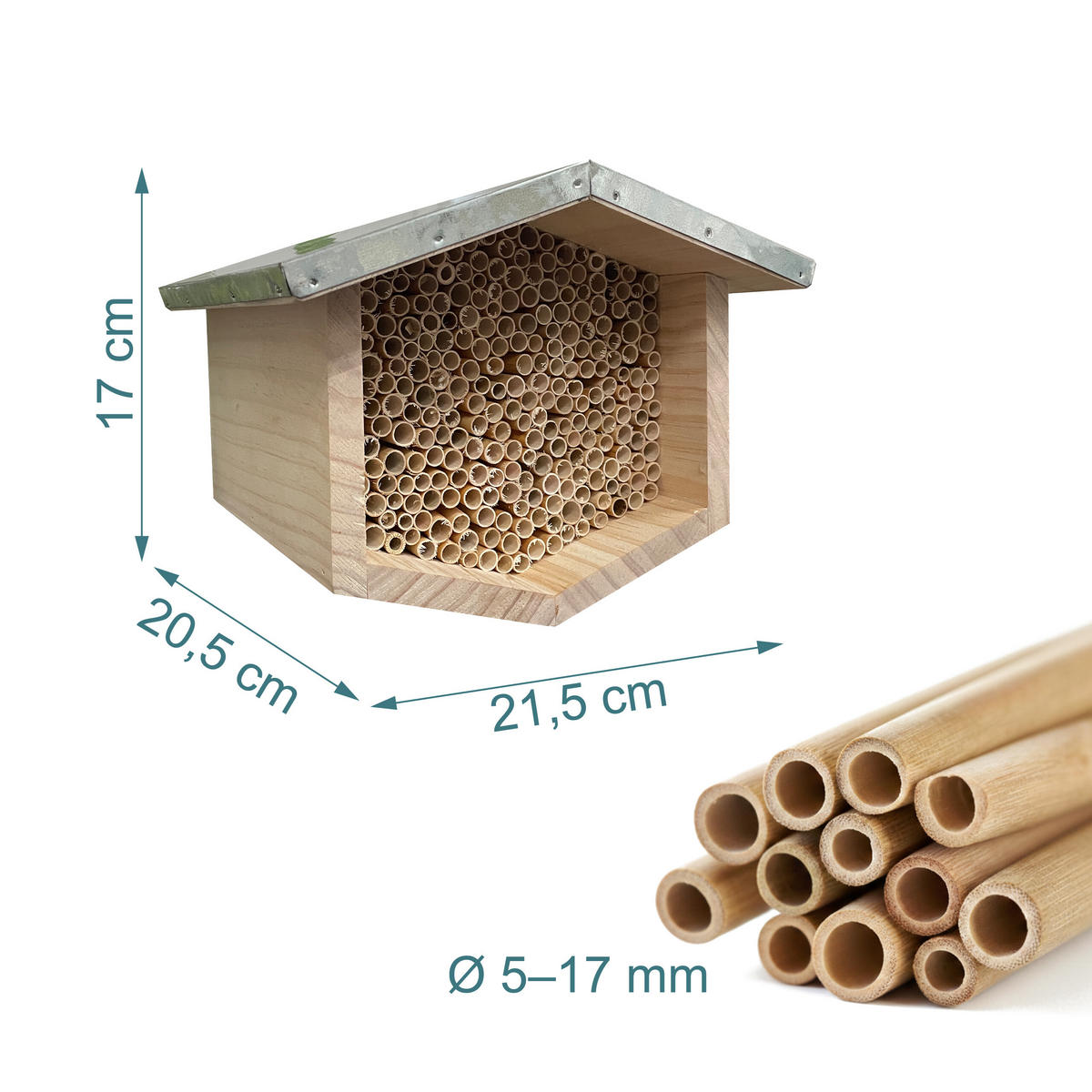 BIENENHOTEL - Hellbraun, Holz/Textil (21.5/17/20.5cm) - Relaxdays