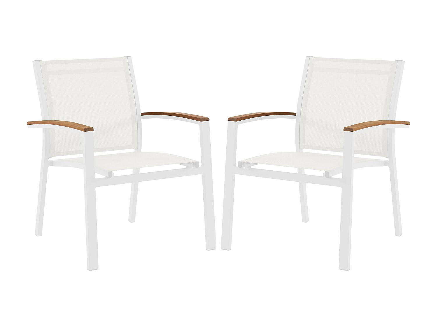 GARTENSTUHL - 2 -Sitzer - Aluminium - weiß - TAIPIVAI - Weiß, Metall - Vente-Unique