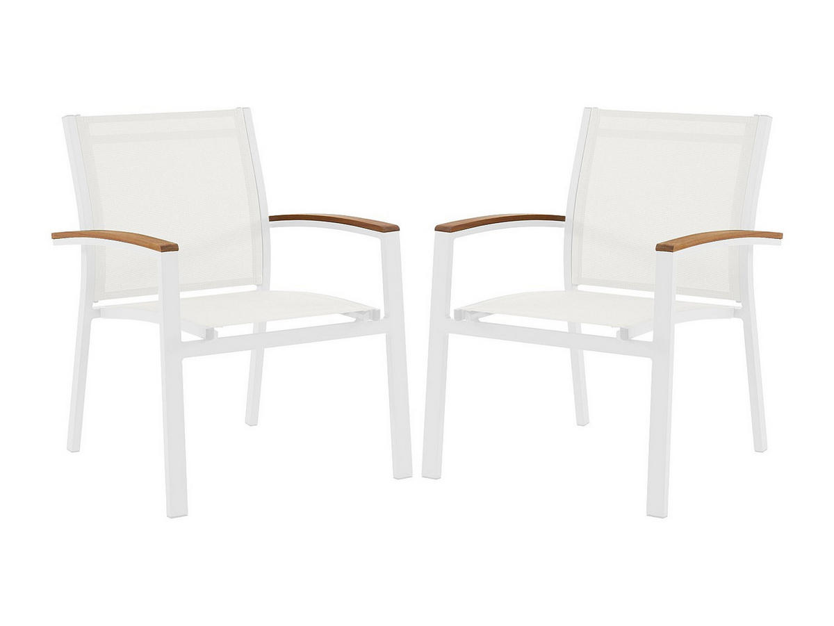 GARTENSTUHL - 2 -Sitzer - Aluminium - weiß - TAIPIVAI - Weiß, Metall - Vente-Unique