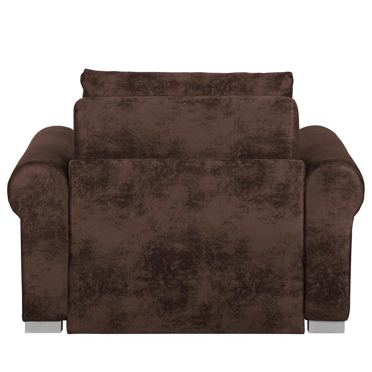 SCHLAFSOFA mit Husse - Dunkelbraun/Silberfarben, Textil (125/90/90cm) - home24