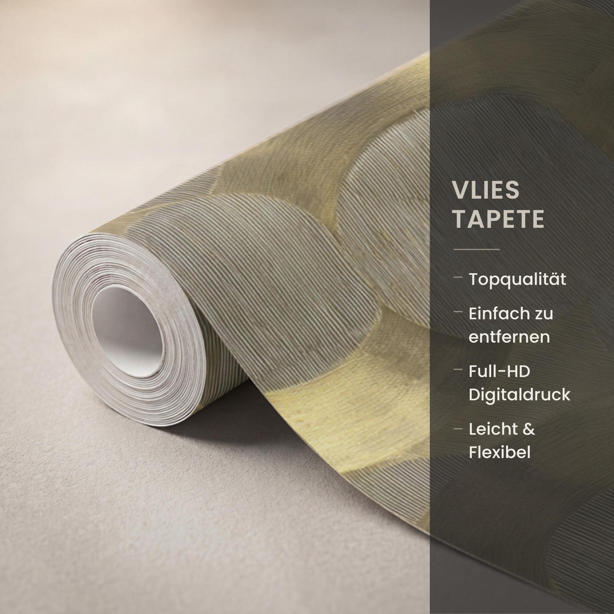 TAPETE - Modern - Geometrisch - Gold - 120x220 cm - Goldfarben, Papier (120/220cm) - OnlyWow