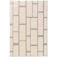 TEPPICH Elvy Cream/Grau 200x300 cm - Creme, Kunststoff (200/300cm) - benuta
