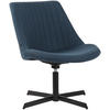 DREHSTUHL Stoff blau - Blau/Schwarz, Textil/Metall (63/79/71cm) - CLP