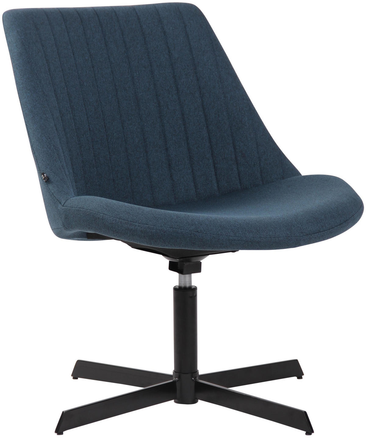 DREHSTUHL Stoff blau - Blau/Schwarz, Textil/Metall (63/79/71cm) - CLP