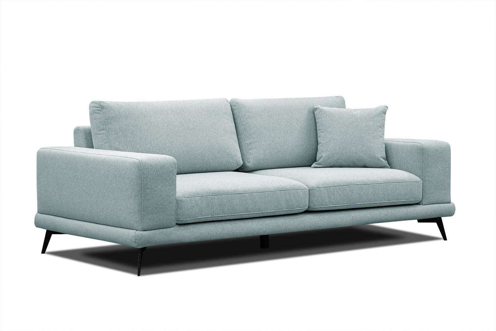 SOFA MEDIOLANE 3-Sitzer, mint - Mintgrün, Holzwerkstoff/Textil (233/87/96cm) - Courtois Laville