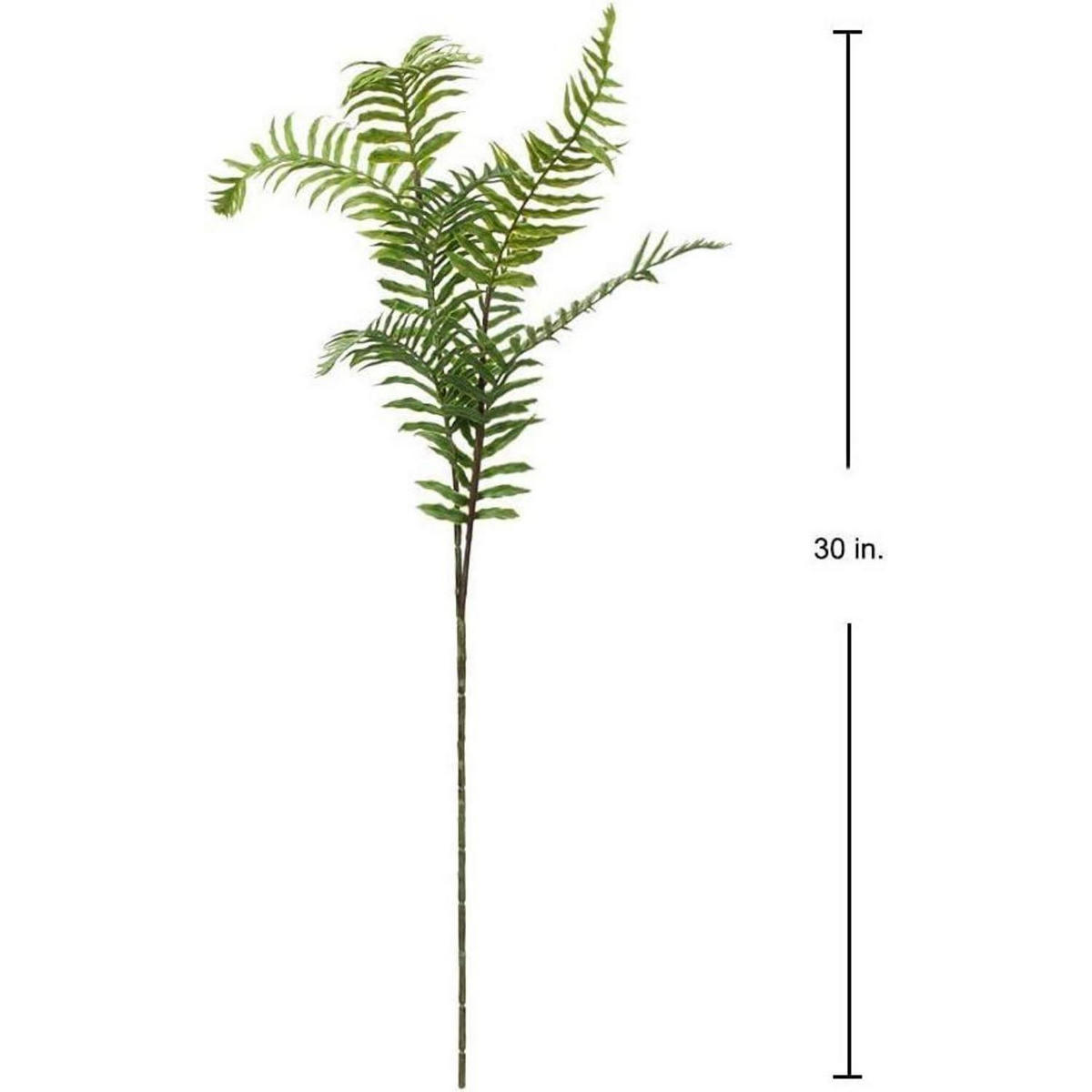 KÜNSTLICHER Farnzweig Boston Farn 76 cm 3 Zweige - Grün, Kunststoff (1cm)