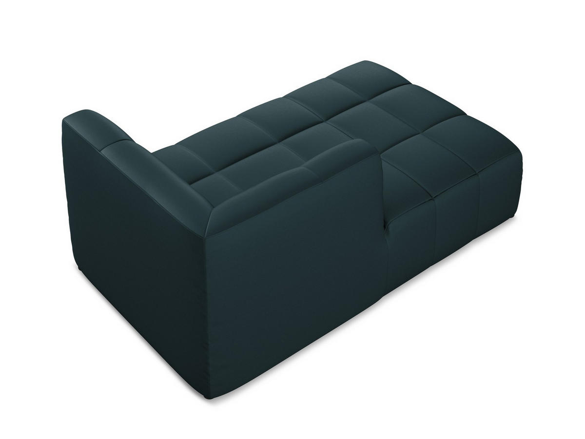 SOFAELEMENT Links Samt Stoff Violett - Flieder/Schwarz, Holzwerkstoff/Kunststoff (91/75/166cm) - Makamii