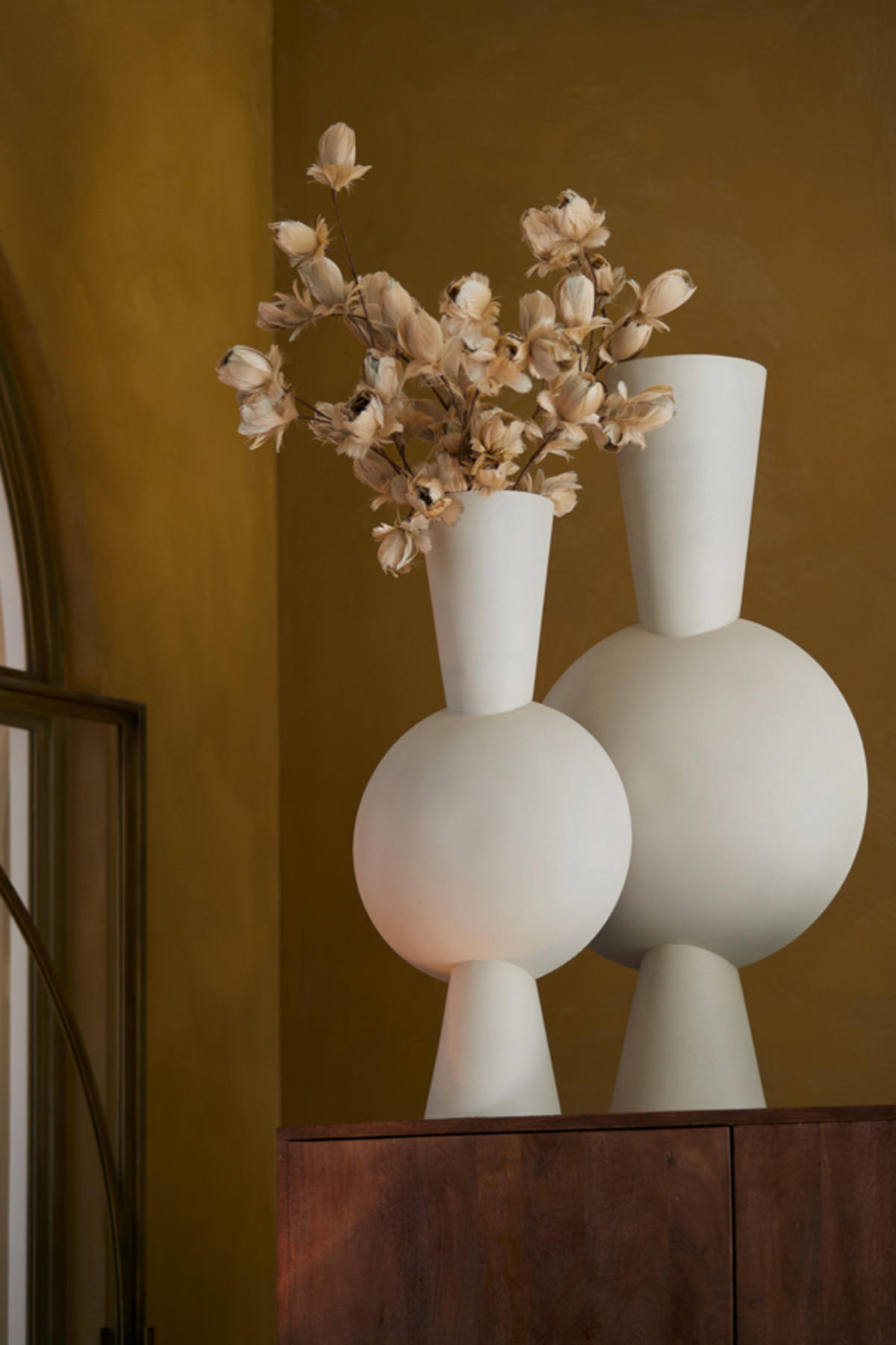 VASE Kavandu Grau 37,5/22/81 cm - Grau, Metall (79.5cm) - Light & Living