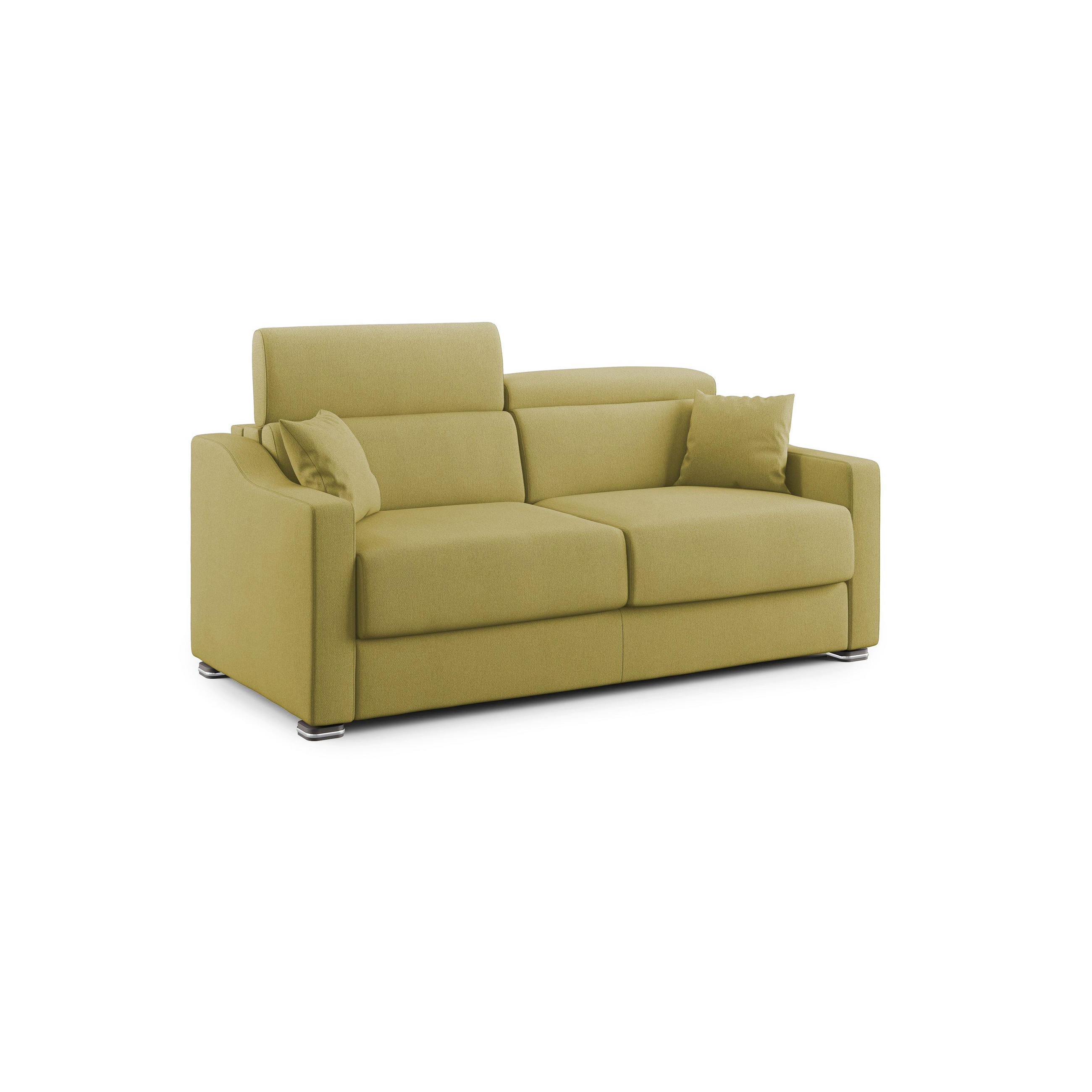 SCHLAFSOFA Amber - Gelb, Textil (211/100/98cm) - Divani.store