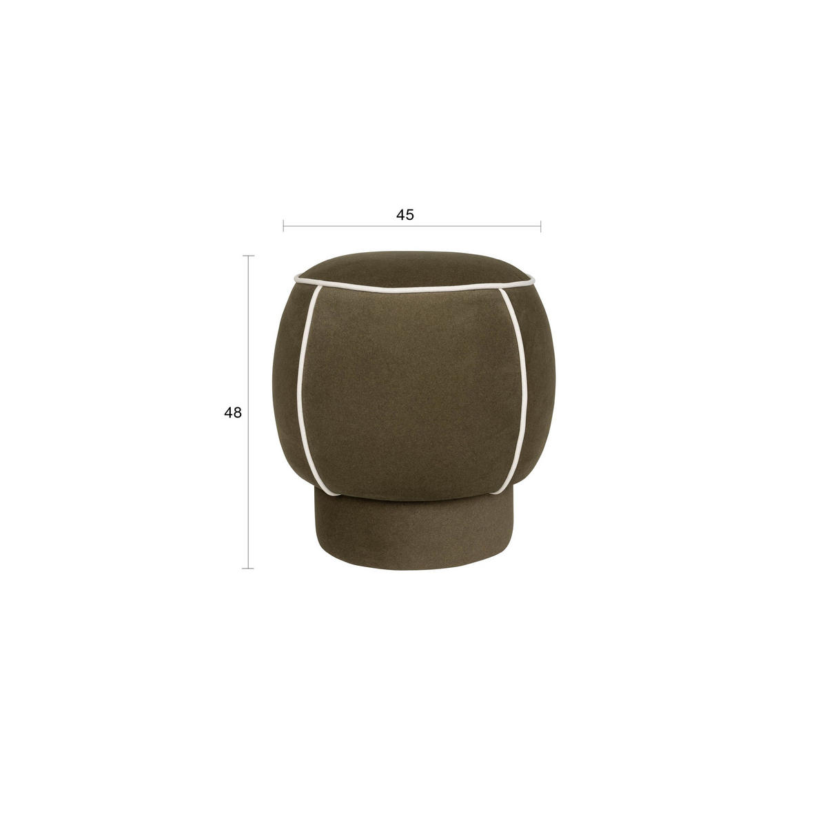 SITZHOCKER Marina Hocker Grün - Grün, Kunststoff (45/48/45cm) - Housecraft Living