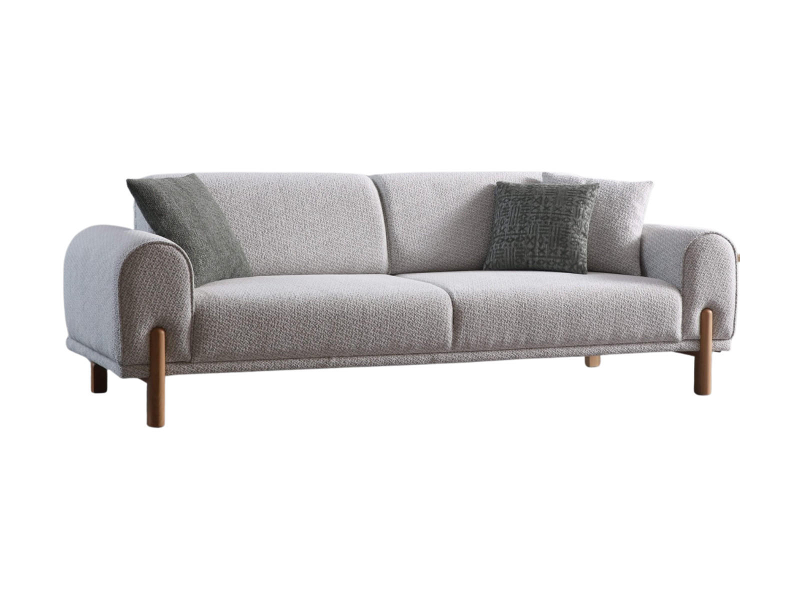 3 Sitzer SOFA Adonis Webstoff Beige - Beige, Holz/Textil (235/81/93cm)