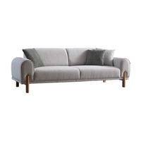 3 Sitzer SOFA Adonis Webstoff Beige - Beige, Holz/Textil (235/81/93cm)