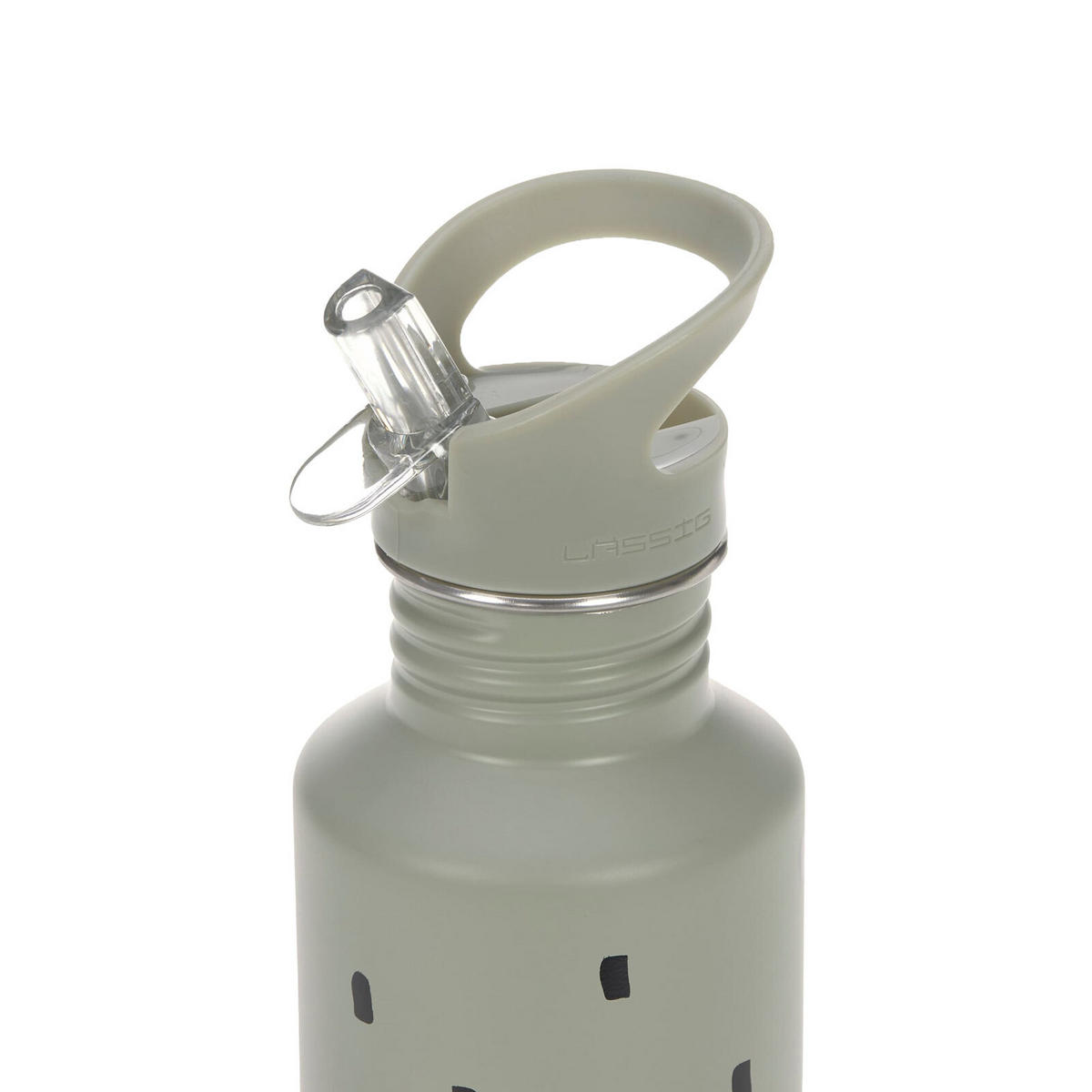 EDELSTAHL TRINKFLASCHE Happy Prints Oliv 500 ml - Olivgrün, Metall (0.5L) - Lässig