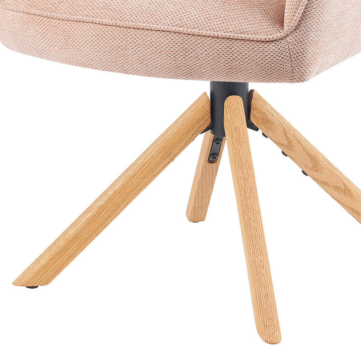 DREHSTUHL Mika-Lara - Honigeiche/Rosa, Eichenholz/Holz (60/87/65cm) - DUBI Möbel