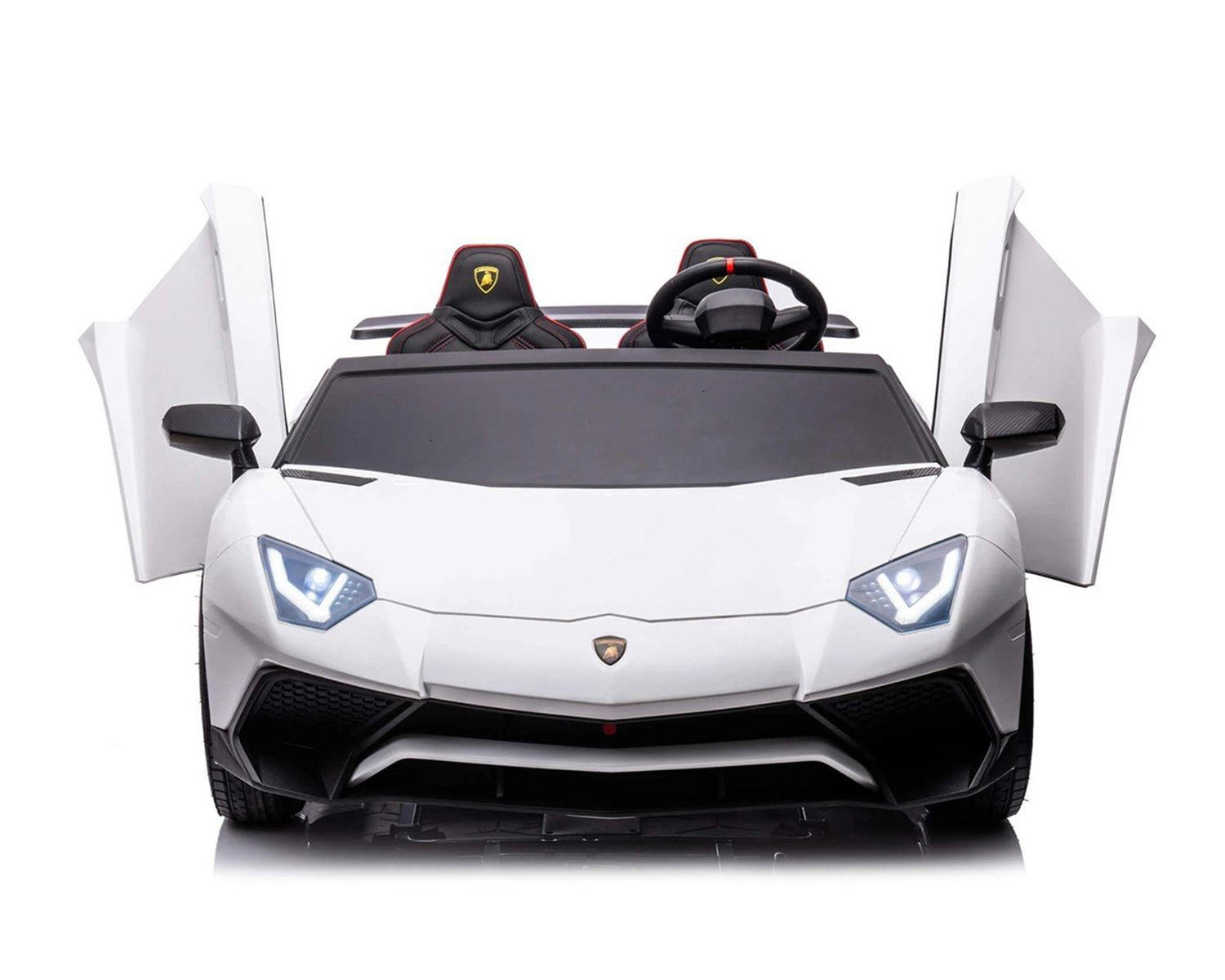 ELEKTROAUTO Lamborghini weiß Aventador SVJ Zweisitzer Stoßdämpfer EVA - Weiß, Kunststoff (176/108/63cm) - Kikka boo