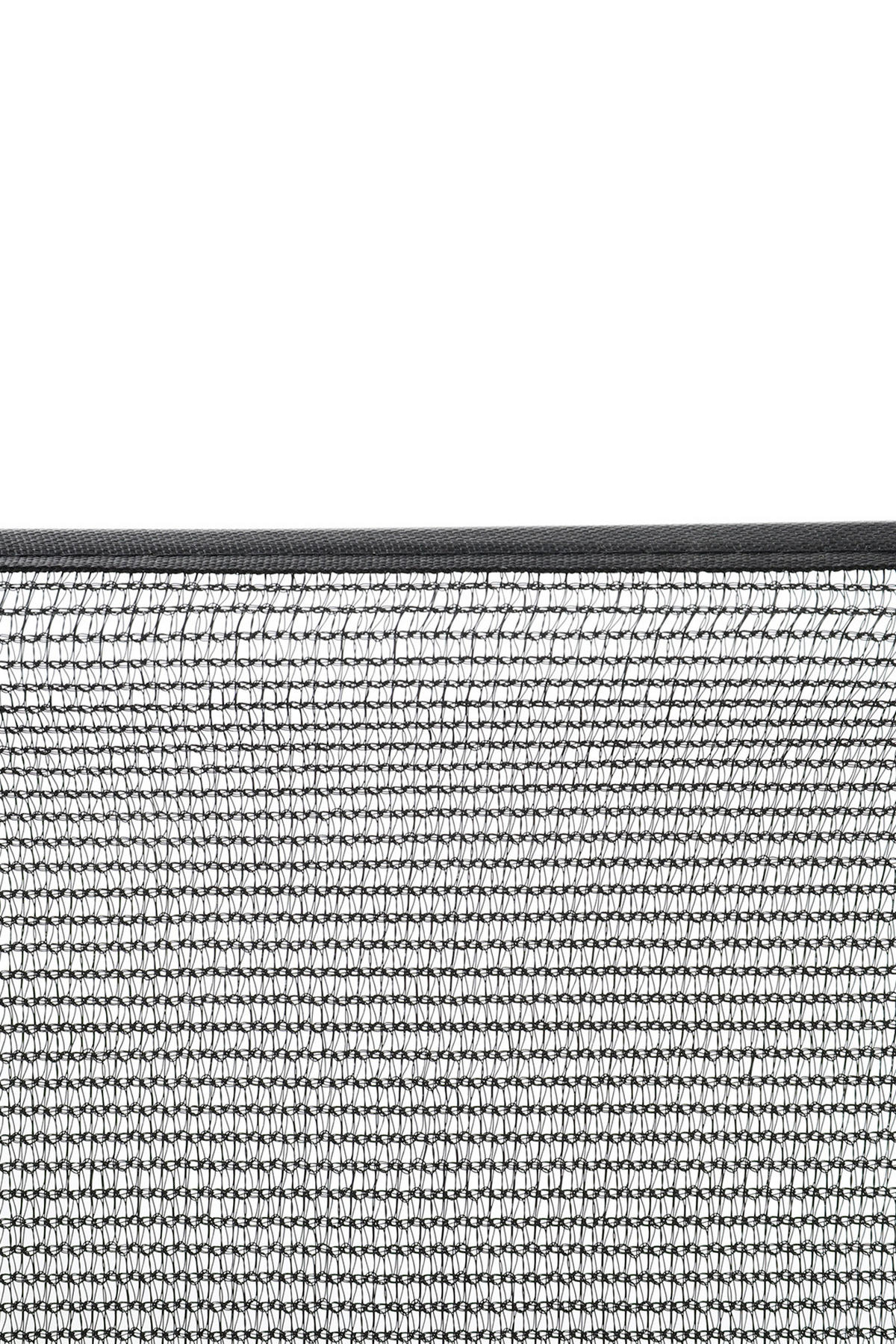 TRAMPOLIN mit Sicherheitsnetz aus Stahl, PP, EPE, Gummiseile in Blau + Gelb + Schwarz für Kinder 137.16 cm Durchmesser x 160 cm Höhe - Schwarz, Metall (137/137/160cm) - Livingandhome