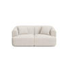 MODULARES-SOFA Campi aus strukturiertem Stoff leichtes beige 2 Sitzplätze - Creme, Textil (90/70/180cm) - Cosmopolitan Design