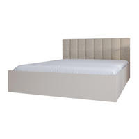BETT Beige STYLE Mit Kaschmirmatratze Gepolsterter Kopfteil 120x200 cm - Beige, Textil (120/200cm) - Sepro Meble