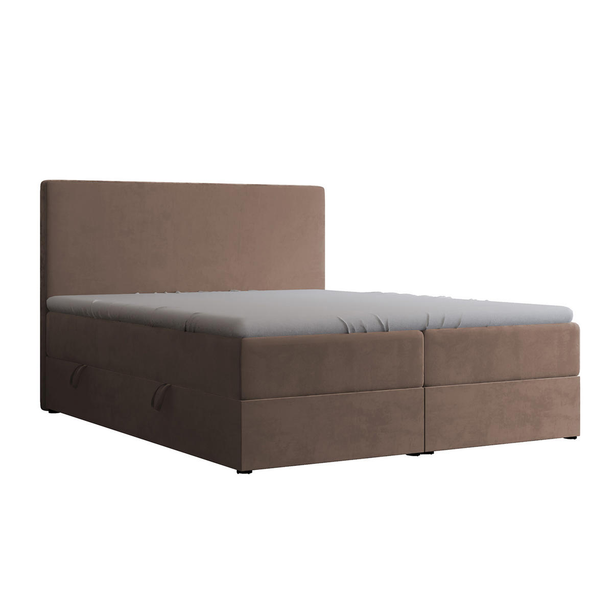 BOXBETT 160x200 cm mit Topper - Braun, Holzwerkstoff/Textil (160/200cm) - Idohome