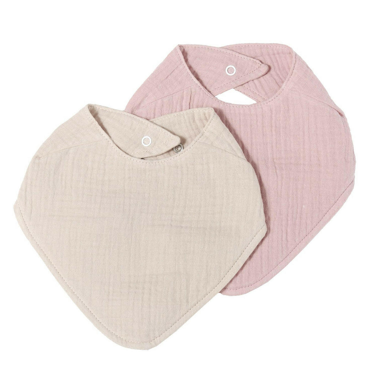 LÄTZCHEN-SET Musselin Altrosa & Beige - Altrosa, Textil (27/3/22cm) - nordic coast company