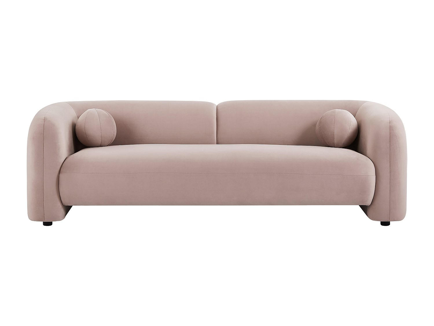 SOFA - 3 Personen - stoff - rosa Ovotas - Pink, Textil (226/68/86cm) - Vente-Unique