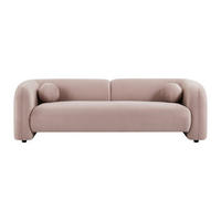 SOFA - 3 Personen - stoff - rosa Ovotas - Pink, Textil (226/68/86cm) - Vente-Unique