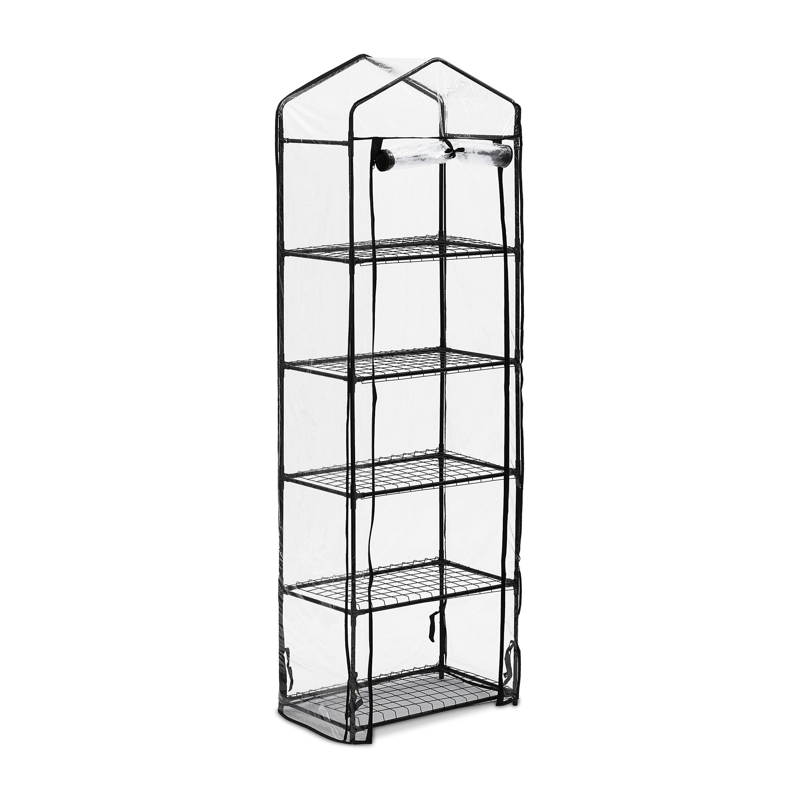 SERA Transparent Negru folie PVC 5 rafturi