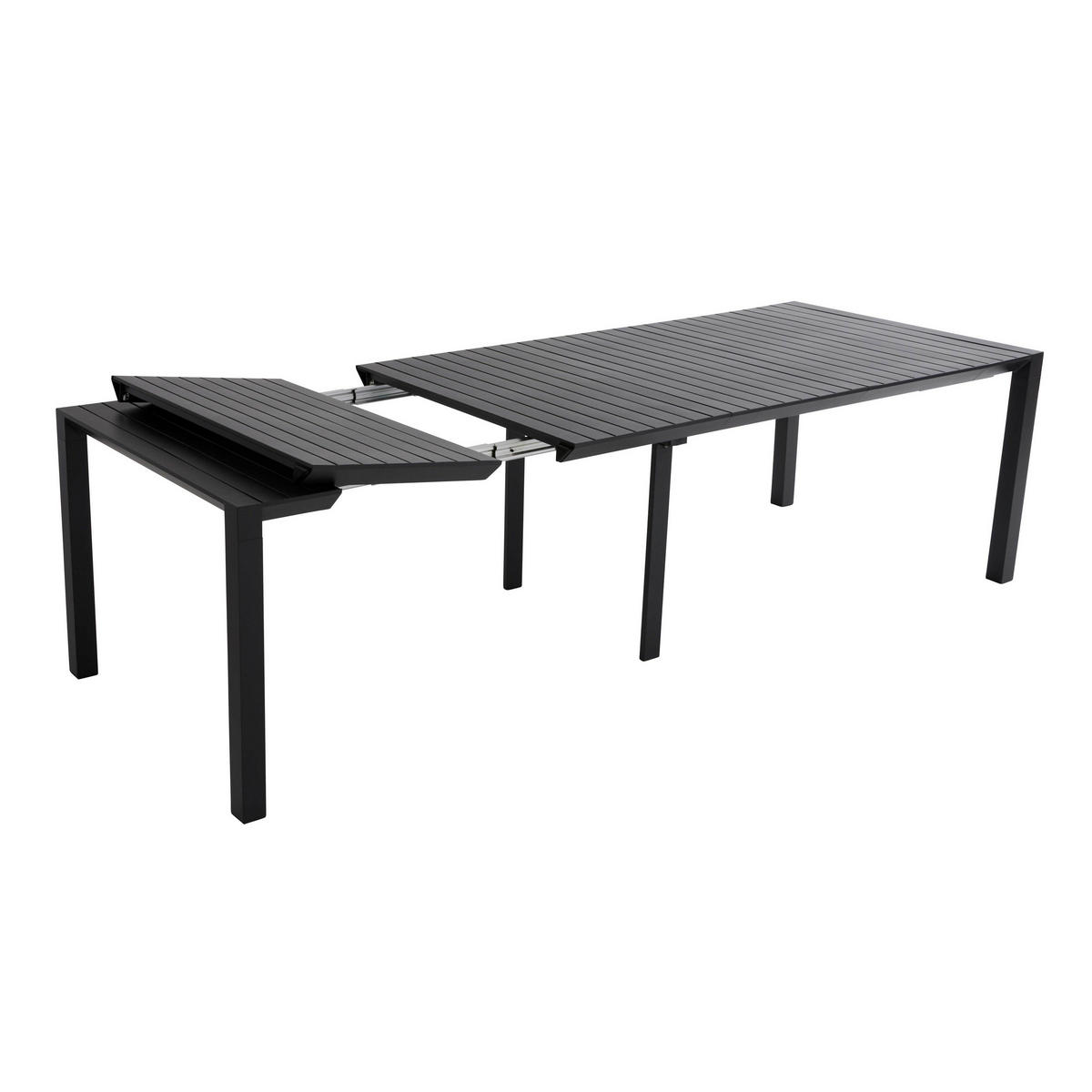 GARTENTISCH ausziehbar 52/260 cm, Grau - Grau, Metall (52/100/74cm) - Oviala