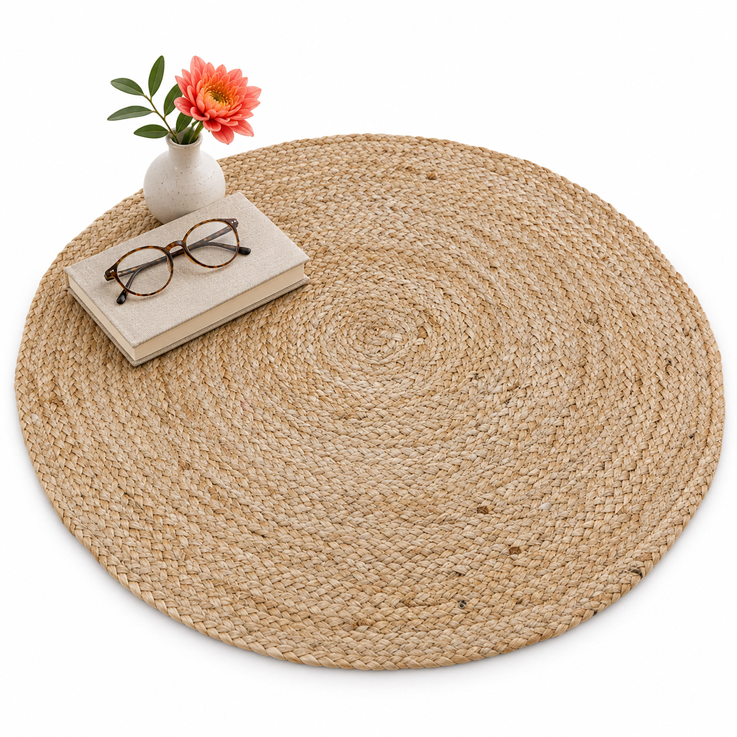 Relaxdays Teppich Ecru 60x60 cm