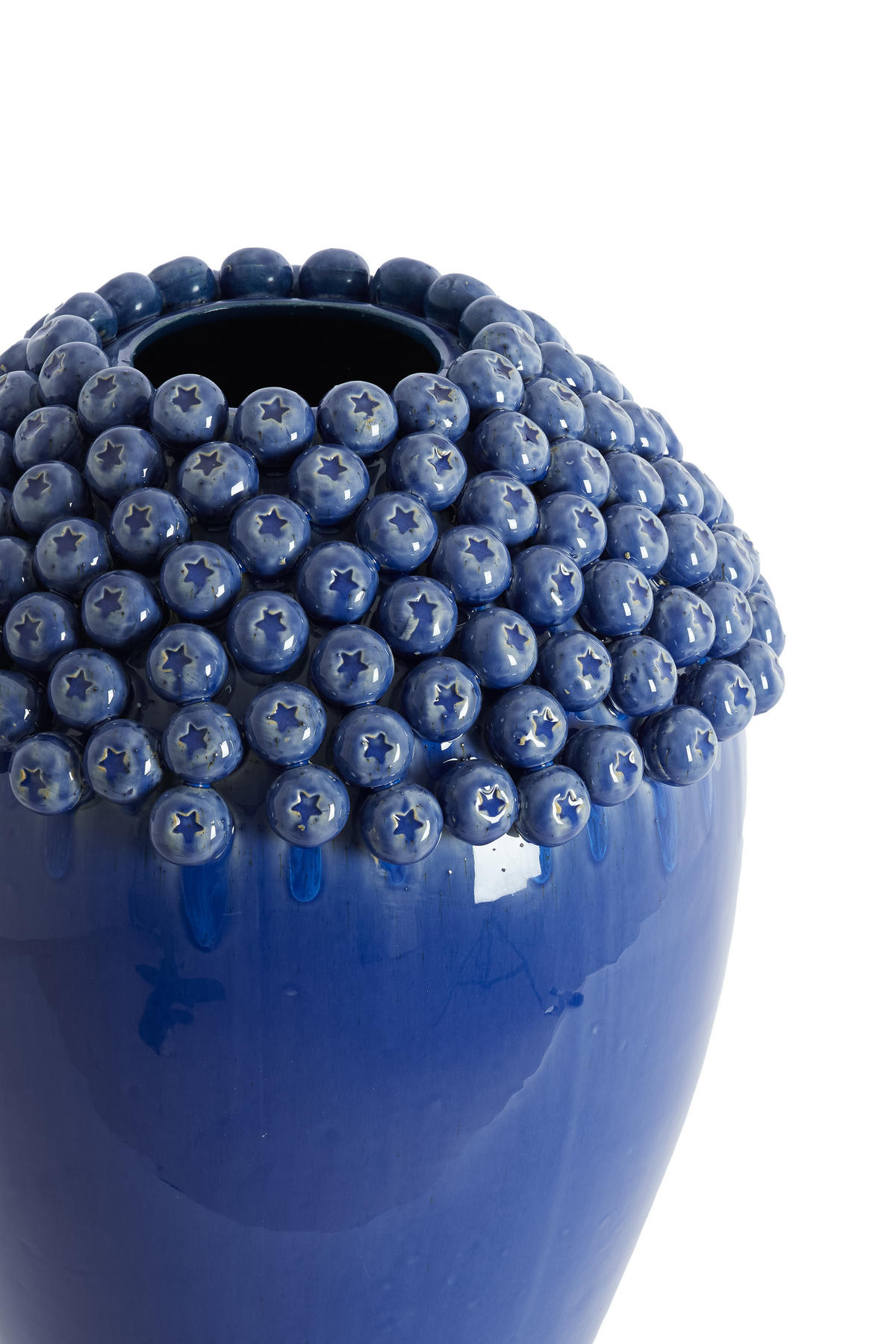 VAZE Lovro Blau 39.5/39.5/57 cm - Blau, Keramik (57cm) - Light & Living