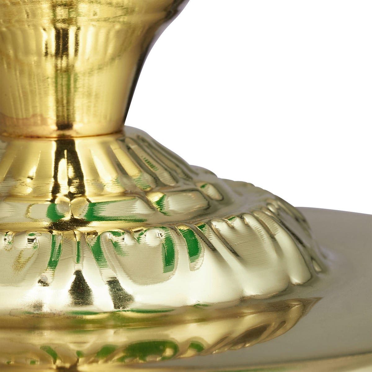 TISCHLAMPE Grün E27 31 cm - Multicolor, Glas/Metall (18.5/22.5/31cm) - Relaxdays