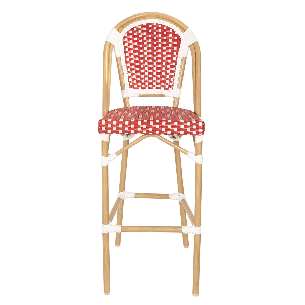 GARTENSTUHL, Rot - Rot, Metall (48/117/55cm) - Oviala