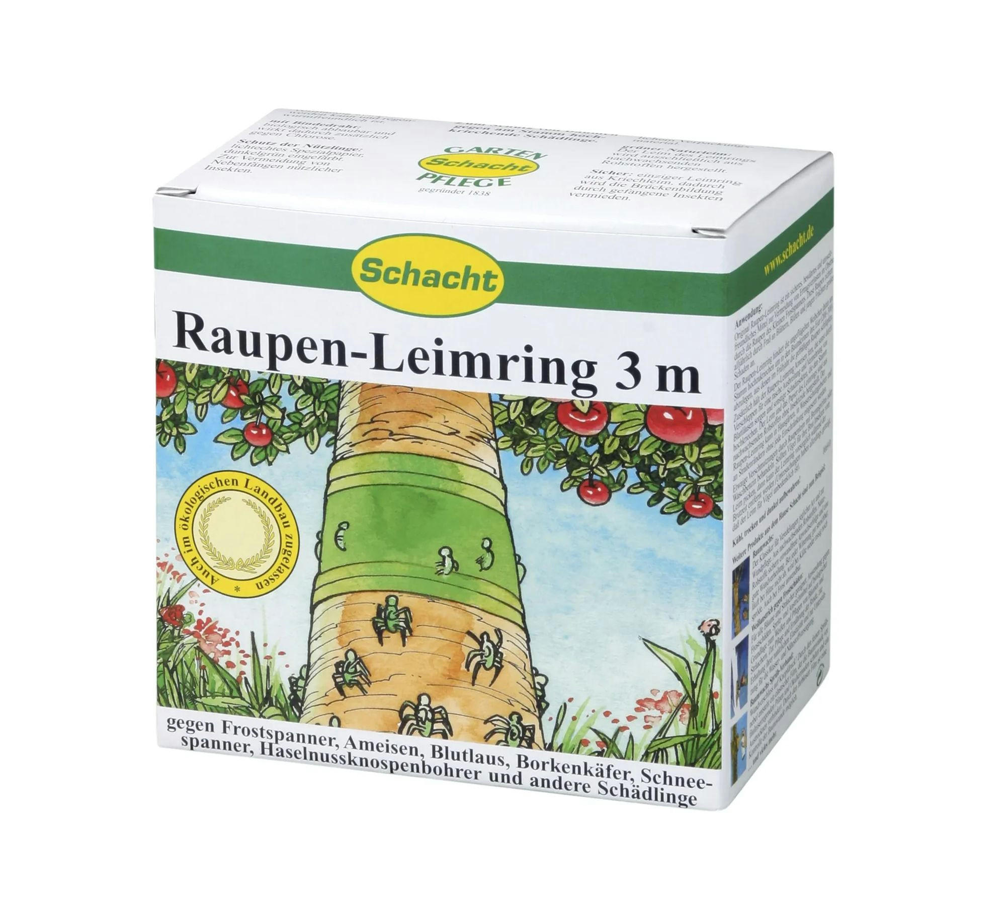 PFLANZENSCHUTZ Leimring, 3 m, gegen Obstbaumschädlinge, gebrauchsfertig - Weiß, Wellpappe - Westfalia