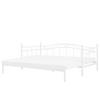 AUSZIEHBETT 80x200 cm Weiß Tulle - Weiß, Metall (80/200cm) - Beliani
