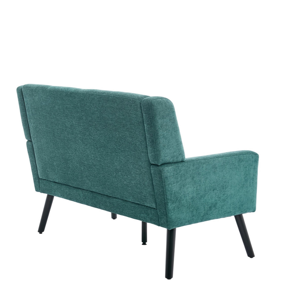 2-SITZER-SOFA Massivholz,dicke Schaumfüllung,Leinenstoff,Grün - Grün, Textil (119/88/75cm) - LVHOM