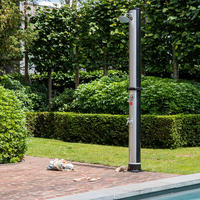 SOLARDUSCHE Fidgi Schwarz und Silber - Schwarz, Kunststoff (16/217/16cm) - Happy Garden