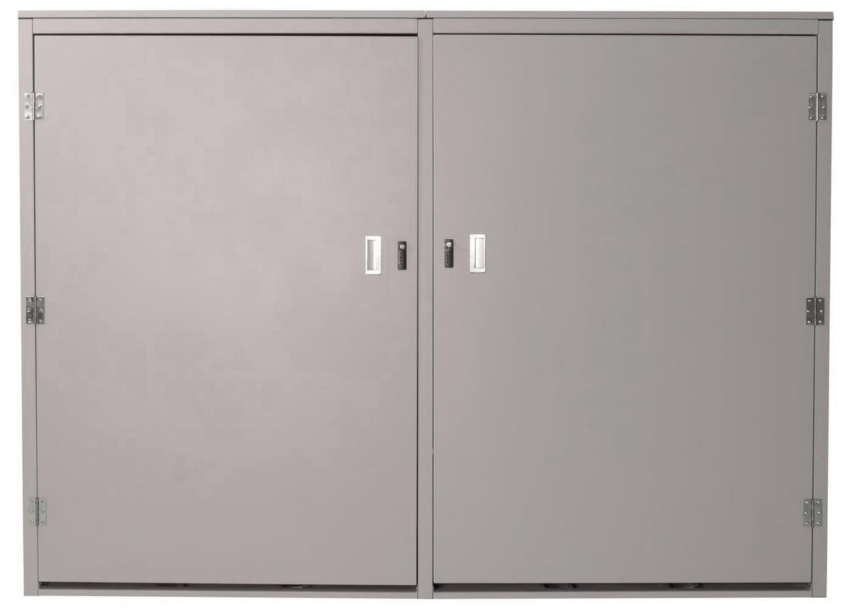 4ER-FAHRRADGARAGE L56C rechteckig Hellgrau - Hellgrau, Metall (222/160/208cm) - MCW