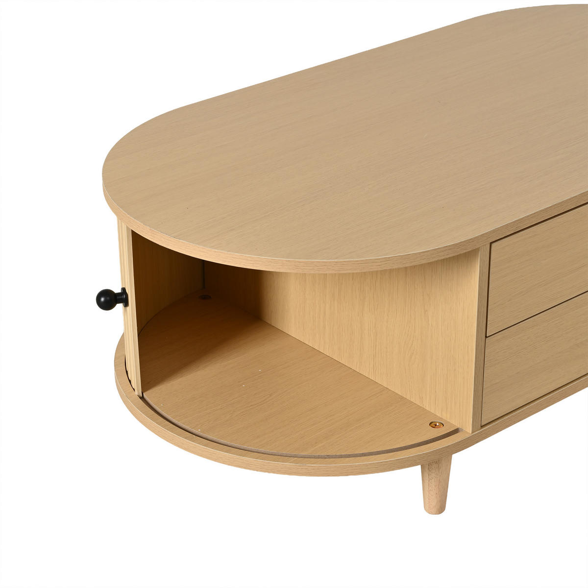 COUCHTISCH 100x50x36cm Holzfarbe mit 2 Schubladen - Naturfarben, Holzwerkstoff (50/100/36cm) - FLIEKS