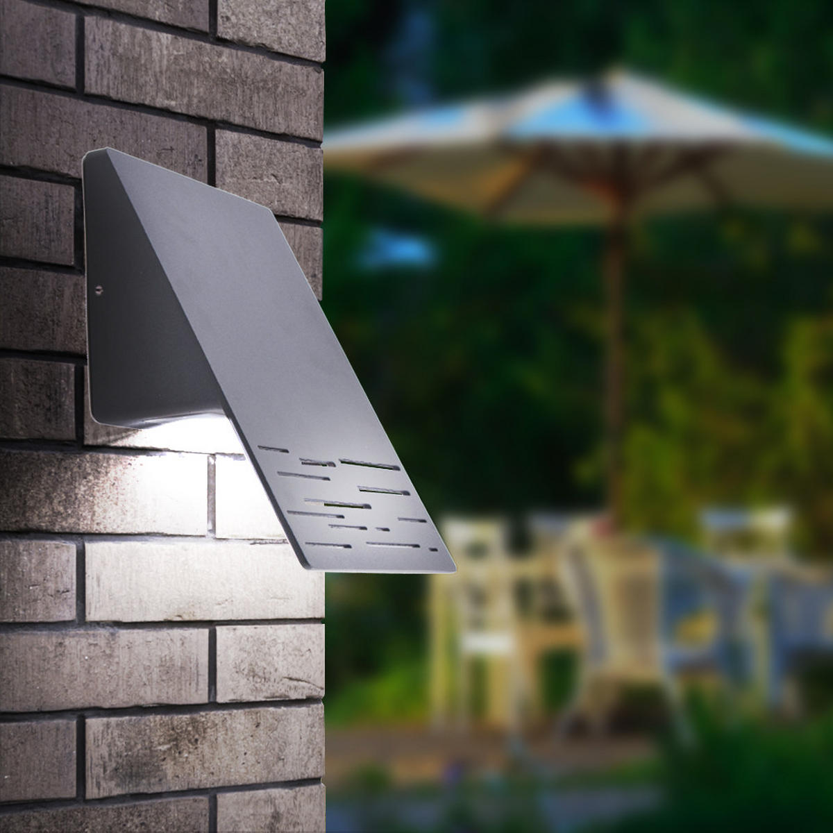 LED AUSSEN-WANDLEUCHTE Aluminium Anthrazit - Anthrazit, Metall (15/20/10.7cm)