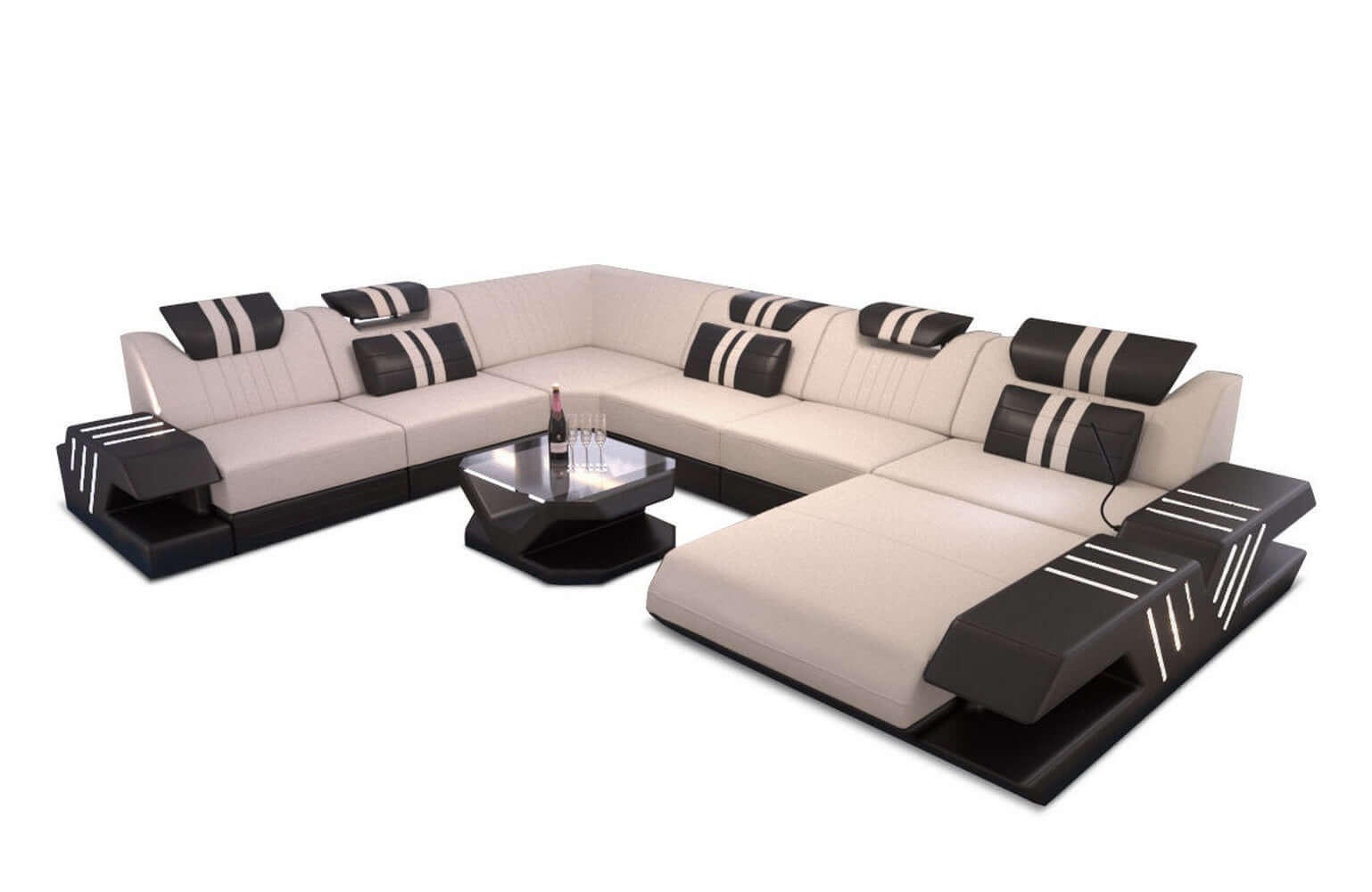 XXXLutz Wohnlandschaft Creme 373x80x288 cm