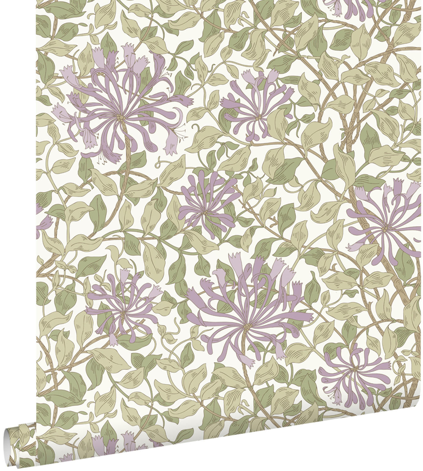 TAPETE Blumen 50 x 900 cm - Grün, Papier (50/900cm) - ESTAhome