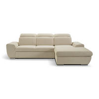ECKSOFA - FRENSO - Rechts, Beige (Curio 09) - Beige, Holzwerkstoff (281/183cm) - Möblo
