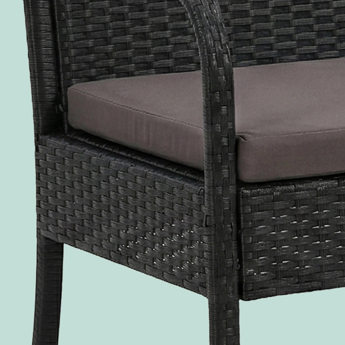 4DÍLNÝ zahradní set - černá, kov/textil - Relaxdays