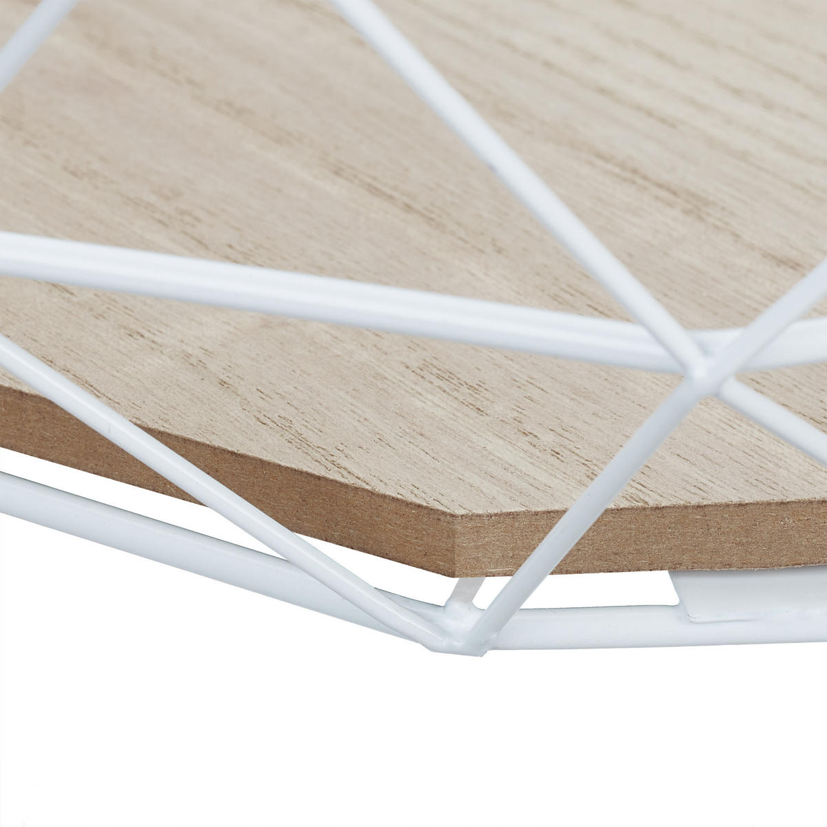 OBSTKORB - Weiß, Holzwerkstoff/Metall (14.5cm) - Relaxdays