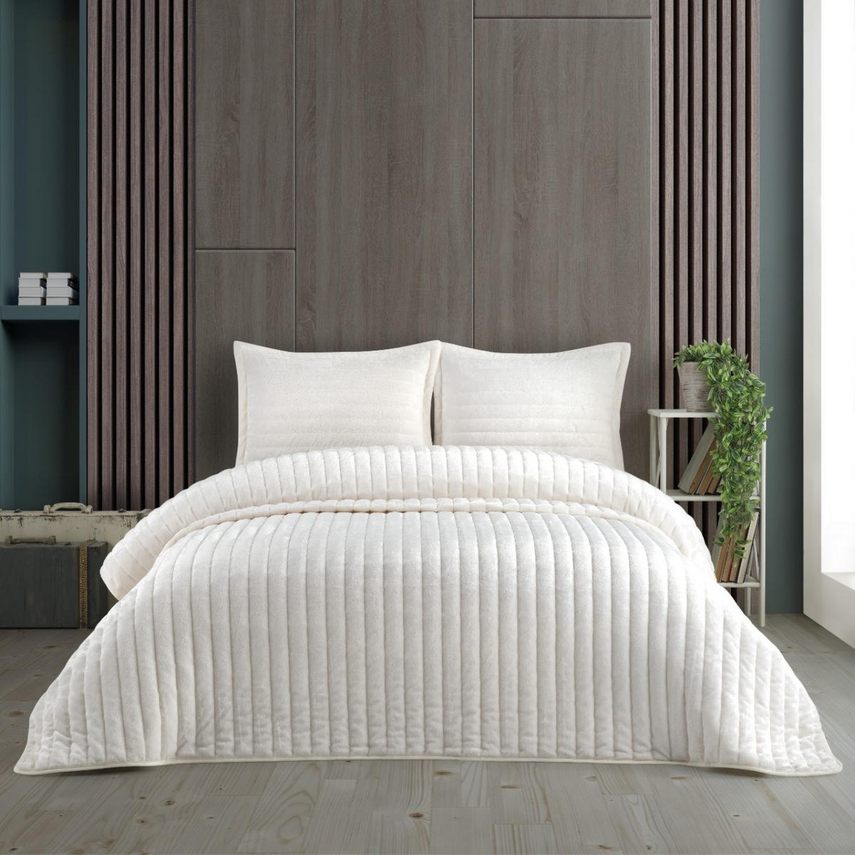 TAGESDECKE 230/260 cm Set 3-teilig mit Kissenbezügen #01 Weiss - Weiß, Textil (230/260cm) - ROLFNERS