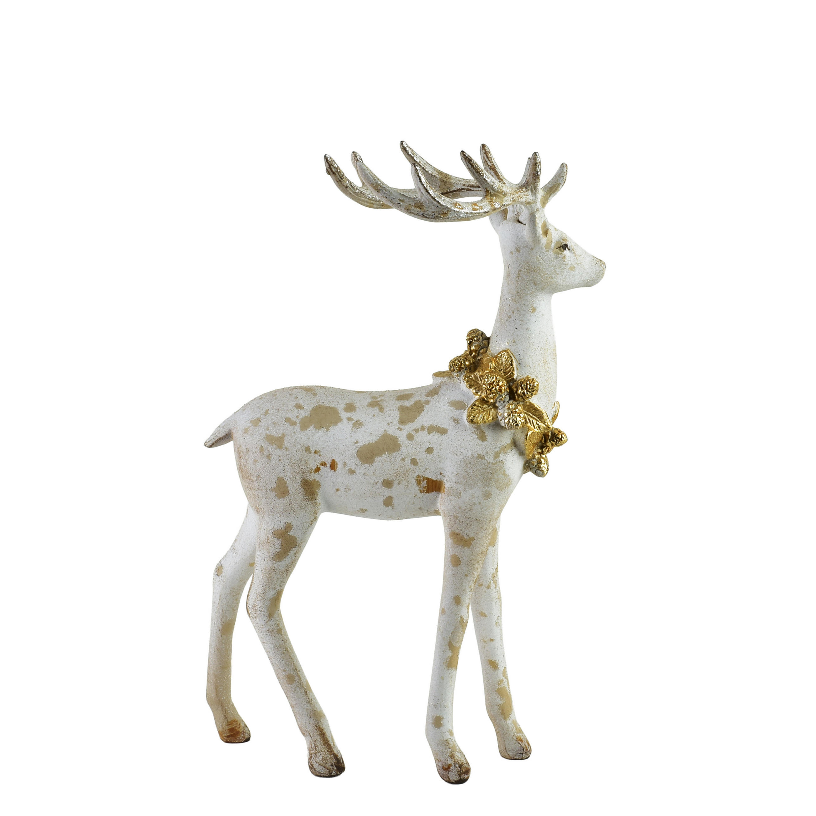 DEKOFIGUR Santa Lila Weiß 18x8,5x28 cm Kunststoff - Weiß, Kunststoff (8.5/28/18cm) - Mondex