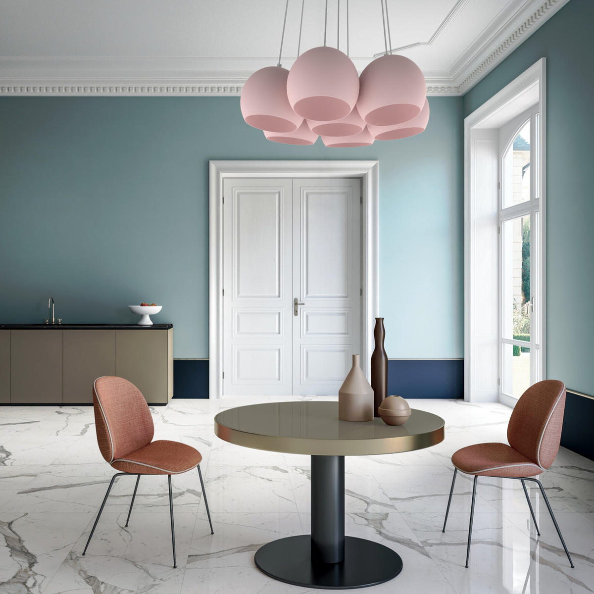 HÄNGELEUCHTE - Pink, Metall (25/25/20cm) - Lumicom